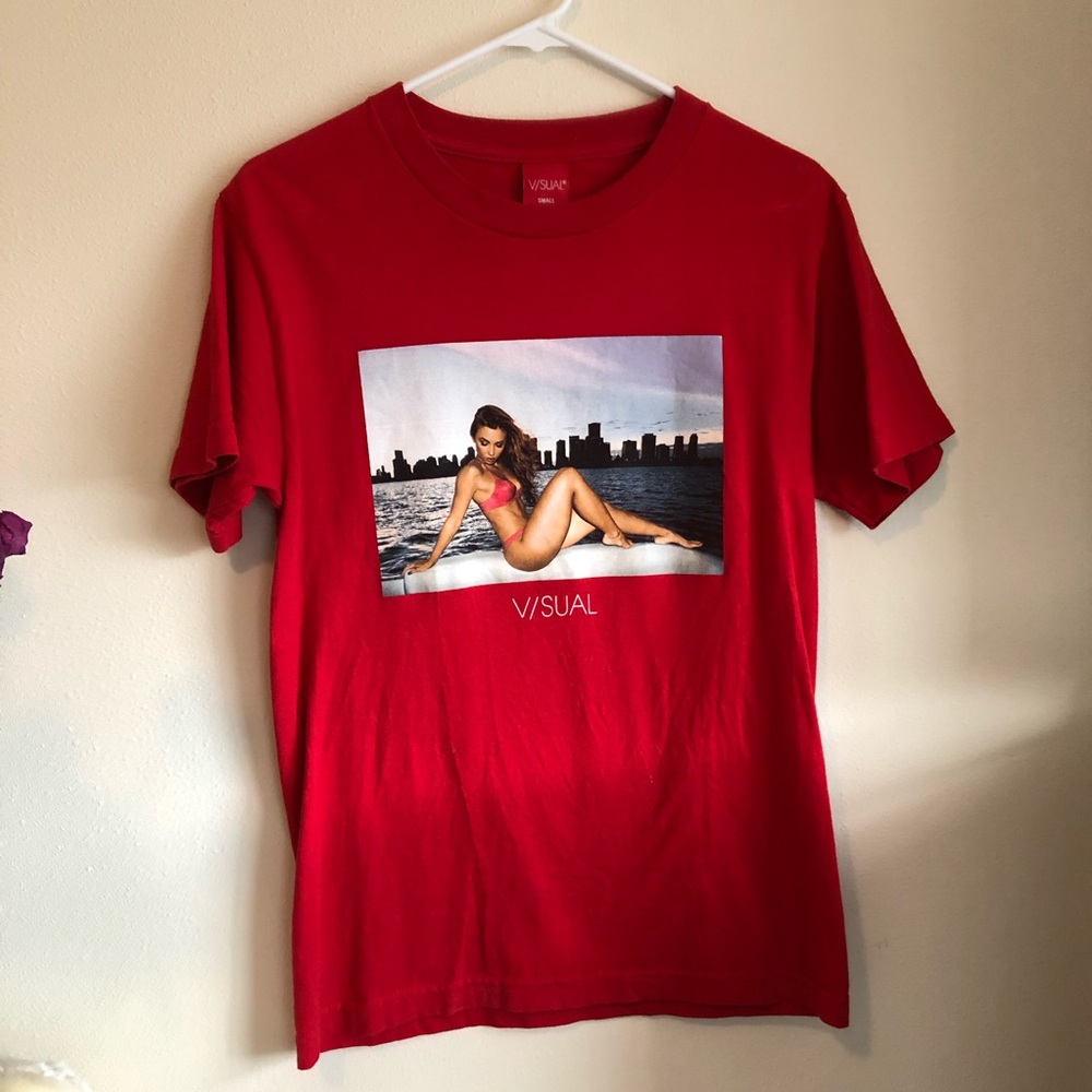 Red PacSun graphic tee